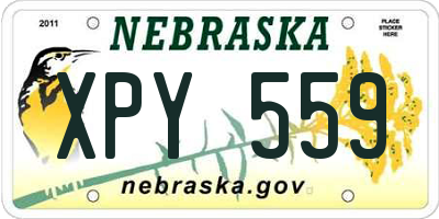 NE license plate XPY559
