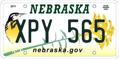 NE license plate XPY565