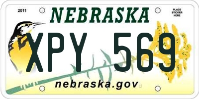 NE license plate XPY569