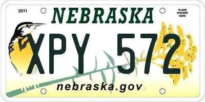 NE license plate XPY572