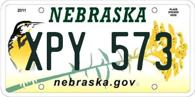 NE license plate XPY573