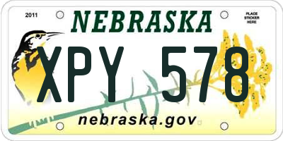 NE license plate XPY578