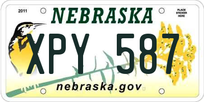 NE license plate XPY587
