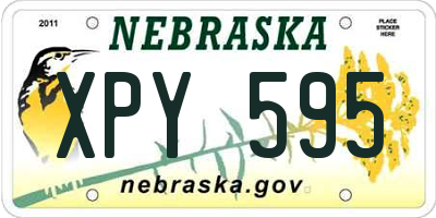 NE license plate XPY595