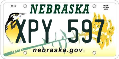 NE license plate XPY597