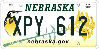 NE license plate XPY612