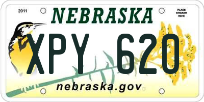 NE license plate XPY620