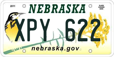 NE license plate XPY622