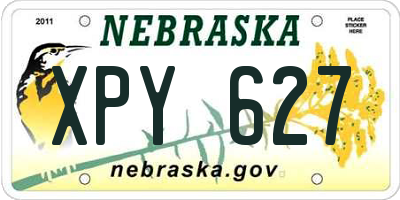 NE license plate XPY627