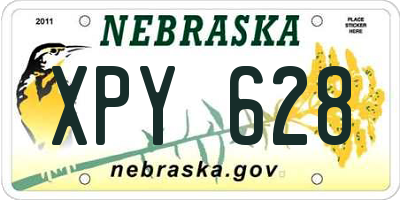 NE license plate XPY628