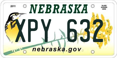 NE license plate XPY632