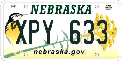 NE license plate XPY633