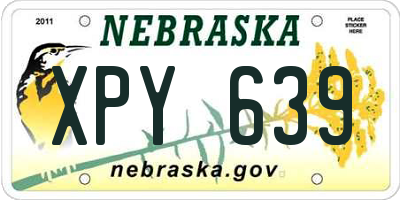 NE license plate XPY639