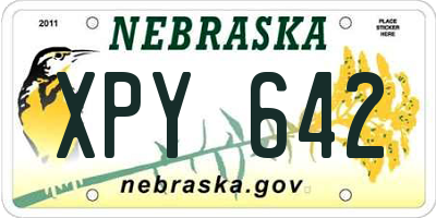 NE license plate XPY642