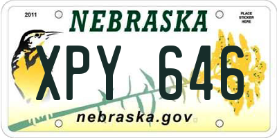 NE license plate XPY646