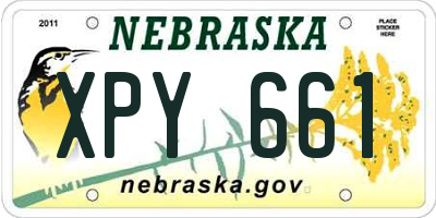 NE license plate XPY661