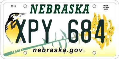 NE license plate XPY684