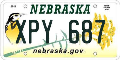 NE license plate XPY687
