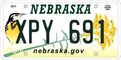 NE license plate XPY691