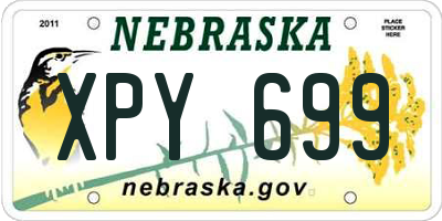 NE license plate XPY699