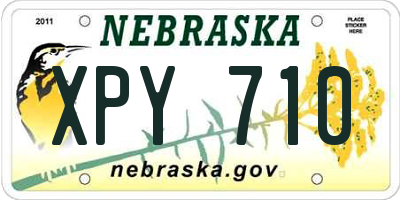 NE license plate XPY710