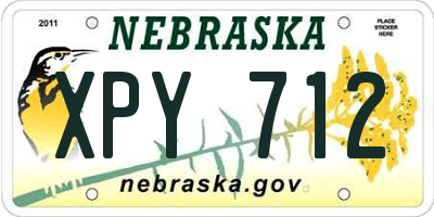 NE license plate XPY712