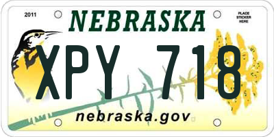 NE license plate XPY718