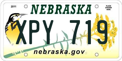 NE license plate XPY719