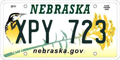 NE license plate XPY723