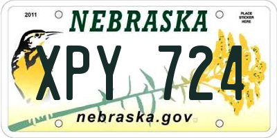 NE license plate XPY724