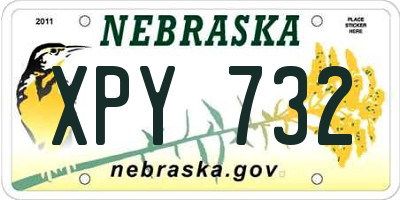NE license plate XPY732