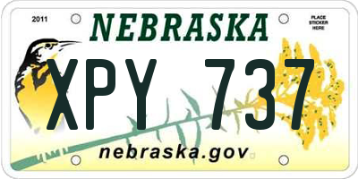 NE license plate XPY737