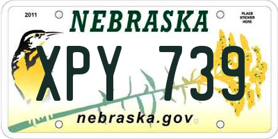NE license plate XPY739