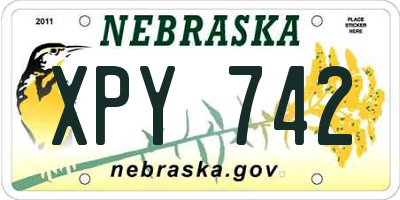 NE license plate XPY742