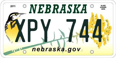 NE license plate XPY744