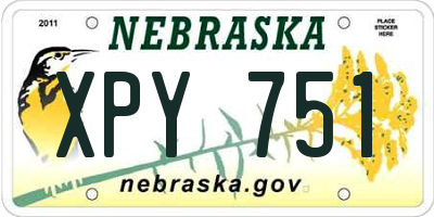 NE license plate XPY751
