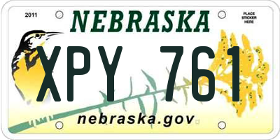 NE license plate XPY761