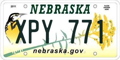 NE license plate XPY771
