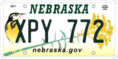 NE license plate XPY772