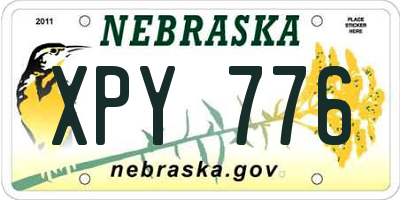 NE license plate XPY776
