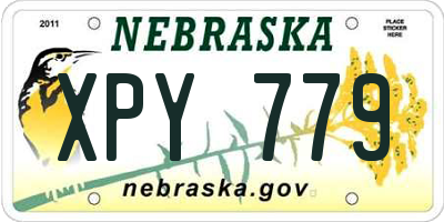 NE license plate XPY779