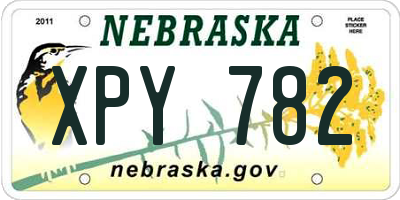 NE license plate XPY782