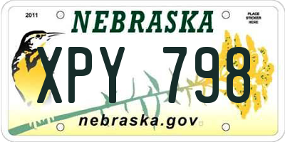 NE license plate XPY798