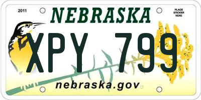 NE license plate XPY799