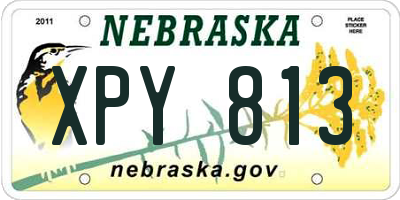 NE license plate XPY813