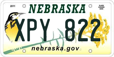 NE license plate XPY822
