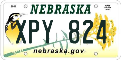 NE license plate XPY824