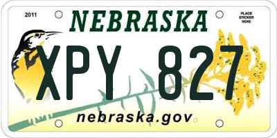 NE license plate XPY827