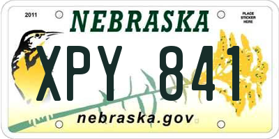 NE license plate XPY841