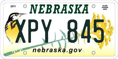 NE license plate XPY845